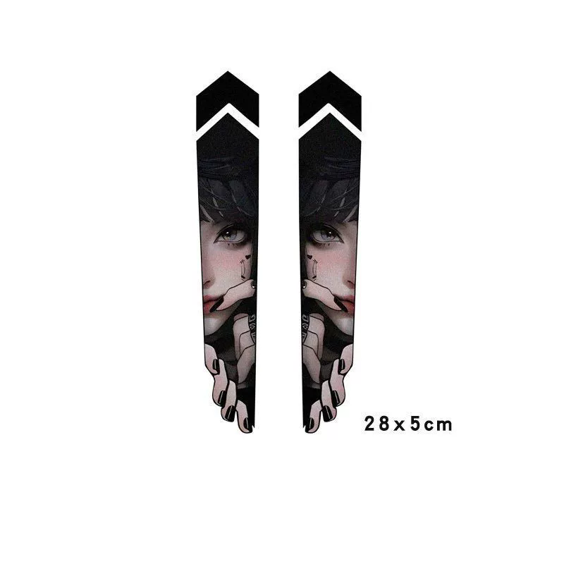 1Pair Anime Eyes Stickers Waterproof Vinyl Decal for Bicycle Fork Top Tube Motorbike MTB E-Scooter Decoration Bike Customization