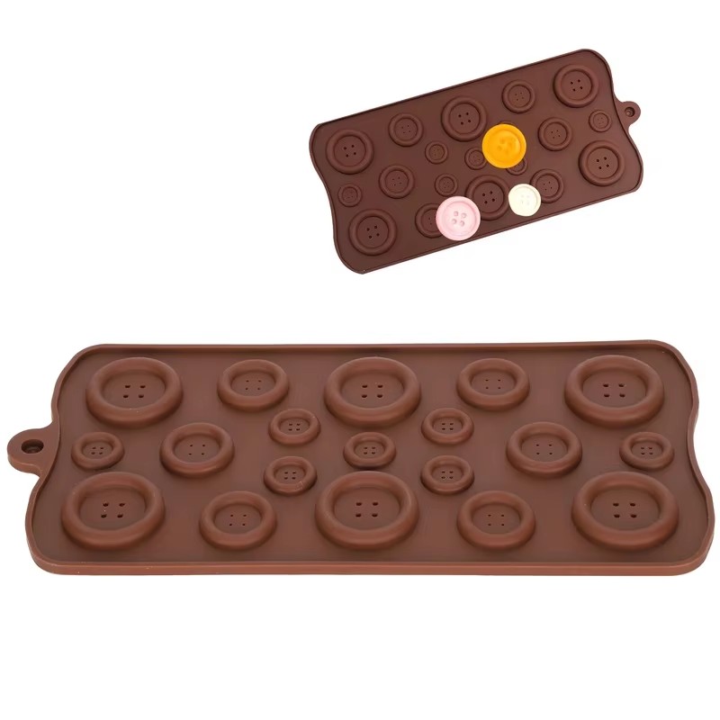 Chocolate Mold Tray ButtonShape Mold DIY Fondant Pastries Candy Making Baking Tools