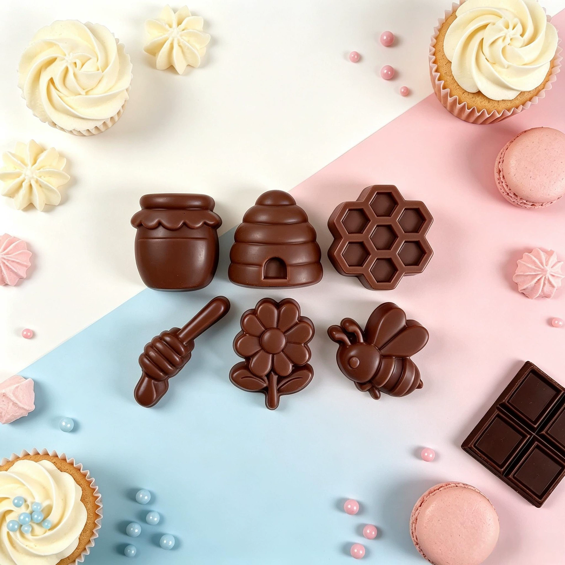 New Bee Theme Mousse Cake Mold Reusable Flexible Chocolate Dessert Mold Non-Stick 6 Options Baking Mould Dessert Making