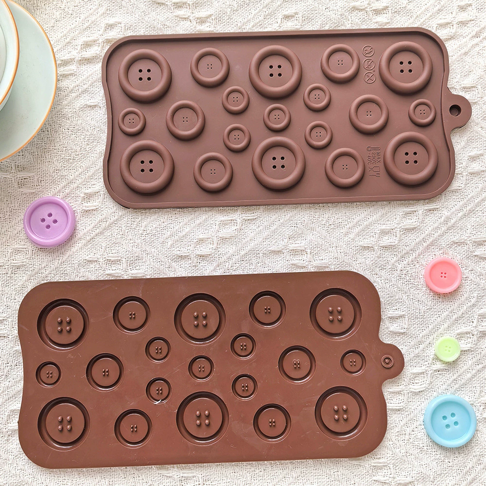 Chocolate Mold Tray ButtonShape Mold DIY Fondant Pastries Candy Making Baking Tools