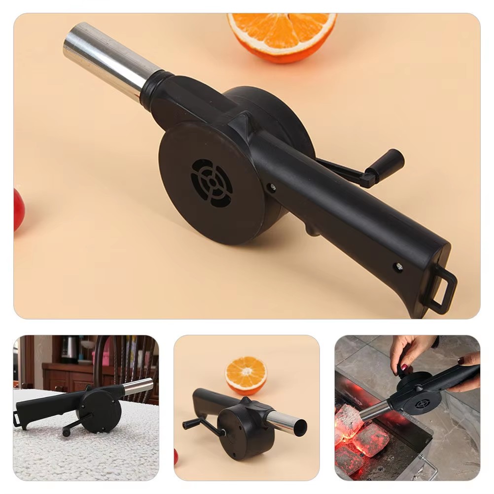 1PC  BBQ Fan Air Blower with Power Variable Speed Controller Barbecue Fan Air Blower 12V Large 110V 220V Powered Fan US/EU Plug
