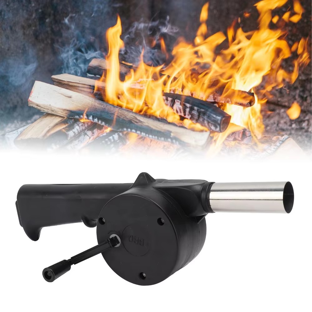 1PC  BBQ Fan Air Blower with Power Variable Speed Controller Barbecue Fan Air Blower 12V Large 110V 220V Powered Fan US/EU Plug