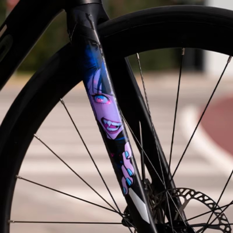 1Pair Anime Eyes Stickers Waterproof Vinyl Decal for Bicycle Fork Top Tube Motorbike MTB E-Scooter Decoration Bike Customization