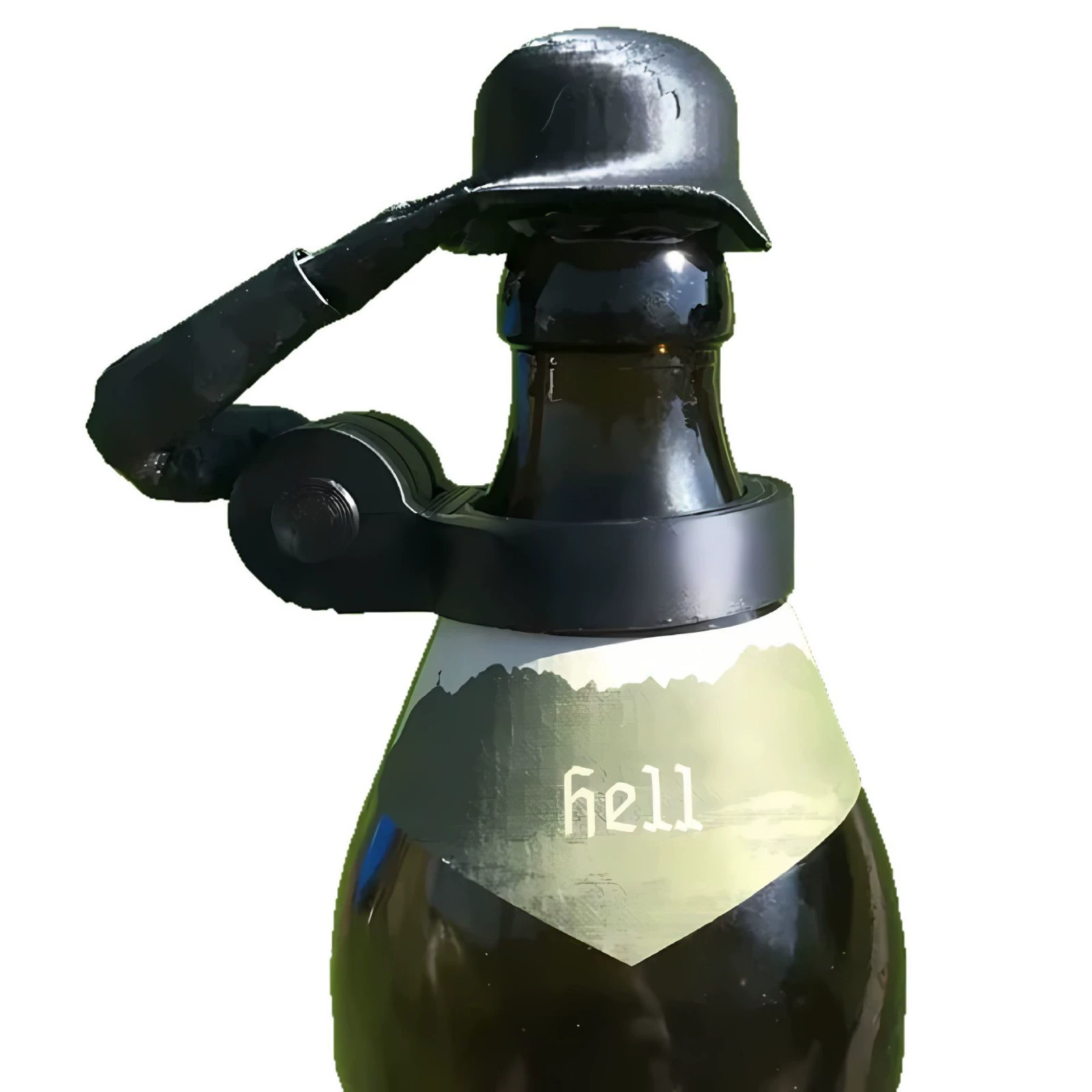 1Pcs Creative Beer Bottle Cap Helmet Salute Soldier Shaped Dustproof Cover Reusable Bottles Covers for Party Bar Decoration