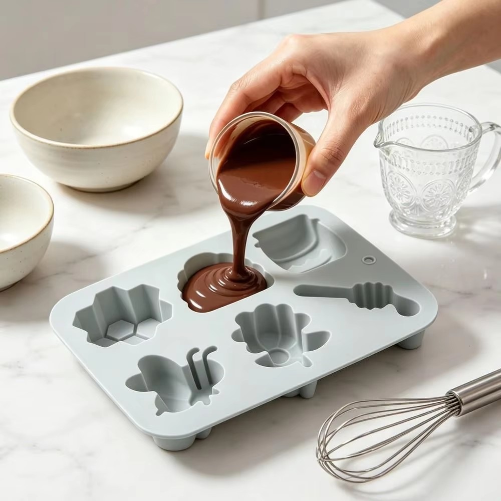 New Bee Theme Mousse Cake Mold Reusable Flexible Chocolate Dessert Mold Non-Stick 6 Options Baking Mould Dessert Making