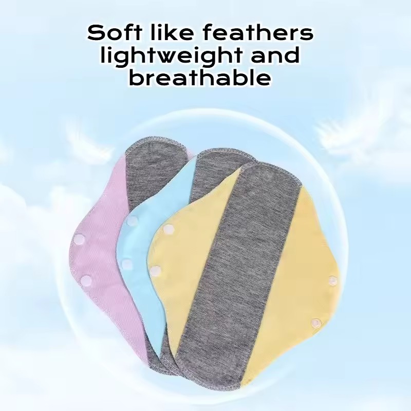 3Pcs Reusable Adult Diaper Incontinence Pads Menstrual Cloth Non-slip Soft Pads Washable Panty Liners Feminine Hygiene Pad FA-499