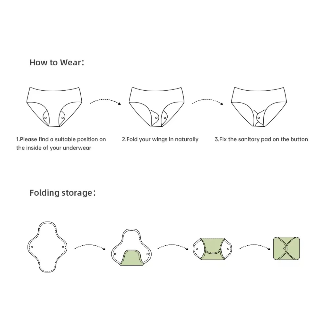 Leak proof & Odor free, Breathable Random colour bamboo cloth Reusable Washable Sanitary pad, sanitary towel for postpartum care and organic for first period, gentler feeling