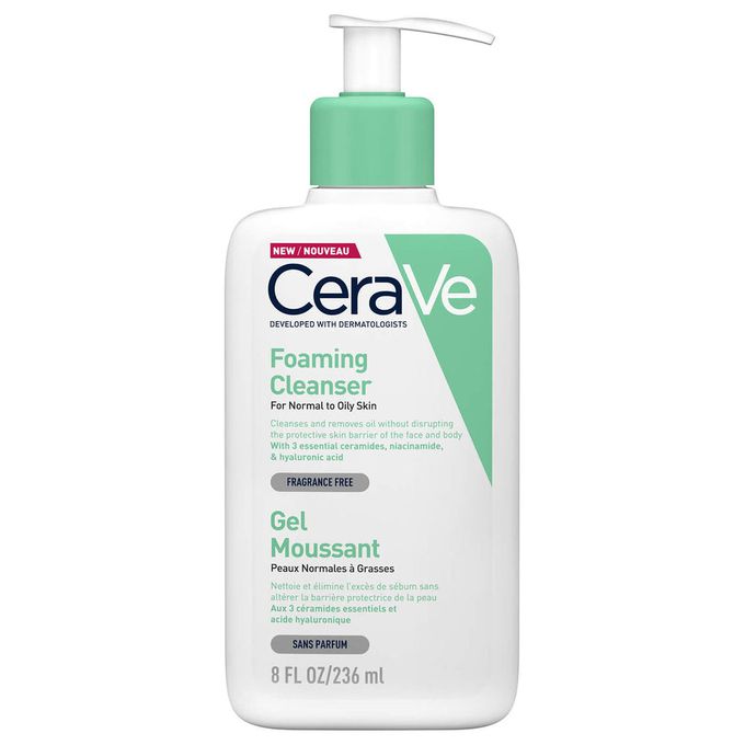 CeraV Foaming Cleanser For normal to Oily Skin, anti acne, acne prone skin, eczema skin