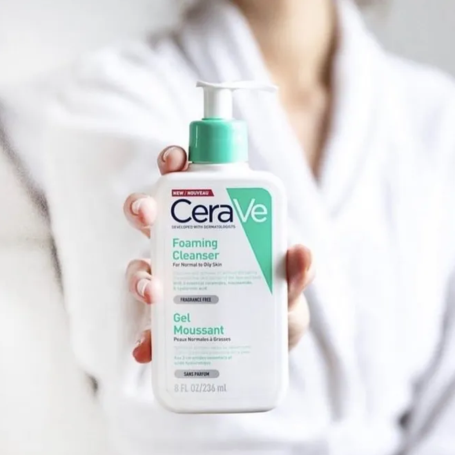 CeraV Foaming Cleanser For normal to Oily Skin, anti acne, acne prone skin, eczema skin