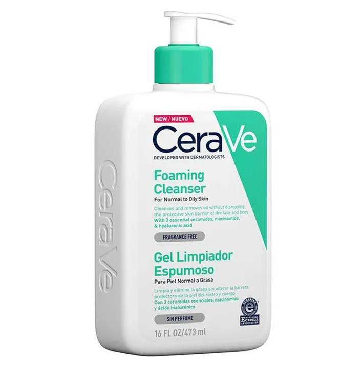 CeraV Foaming Cleanser For normal to Oily Skin, anti acne, acne prone skin, eczema skin