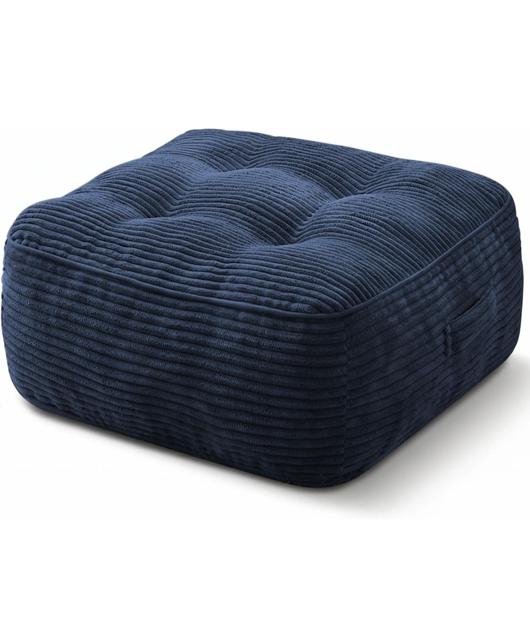11" Thick Washable Floor Pillow for Adults, Yoga & Meditation Cushion with Handle, Square Large Pillows Seating with Removable Tufted Corduroy Cover for Tatami Living Room Board Games