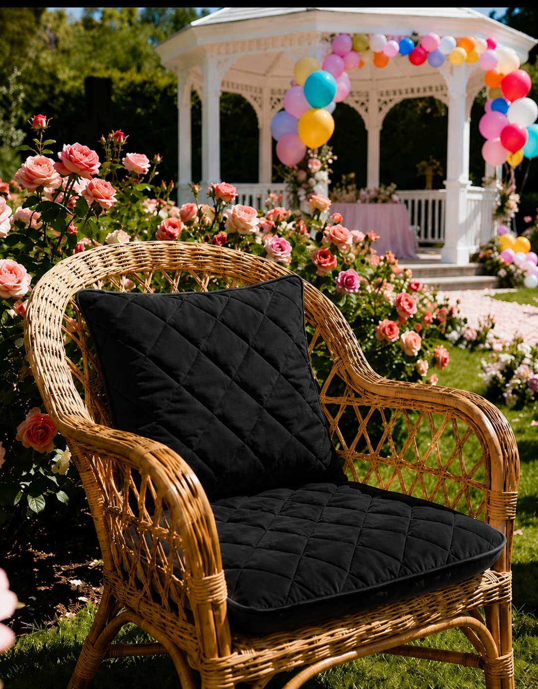 Luxury Velvet Quilted Indoor/Outdoor Chair Cushion Set – 22" x 22" x 4"