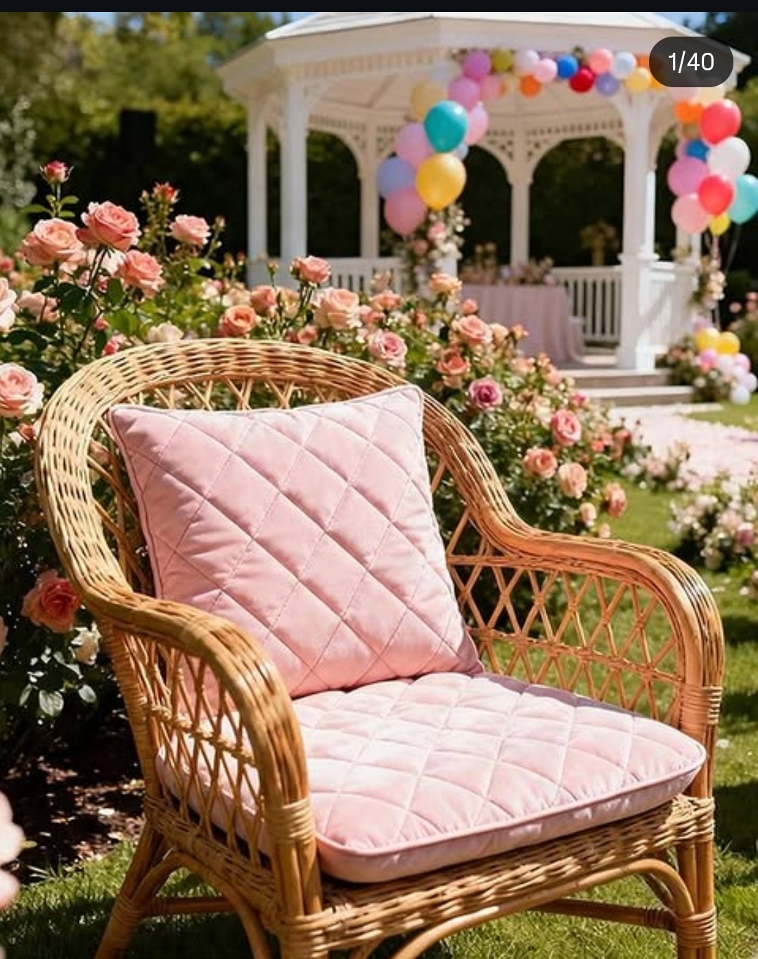 Luxury Velvet Quilted Indoor/Outdoor Chair Cushion Set – 22" x 22" x 4"