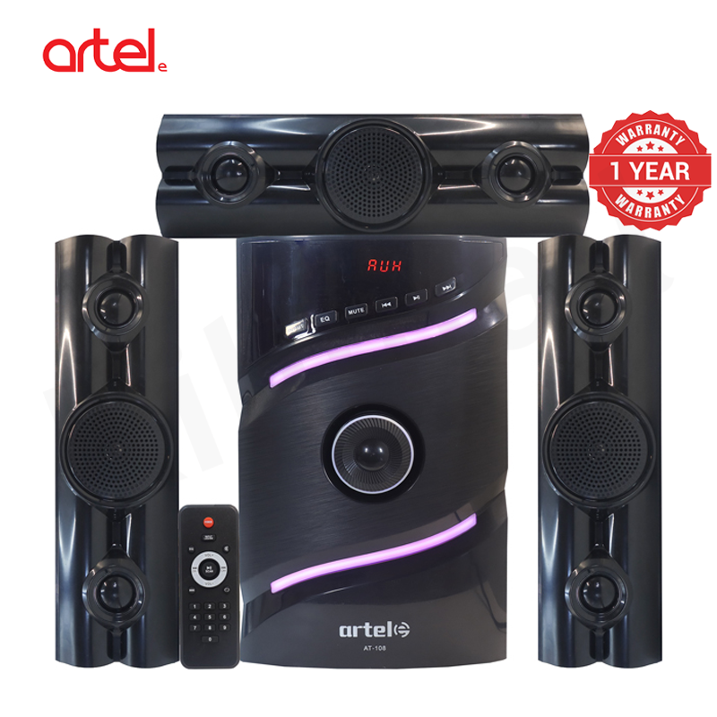 Artel AT-108 3.1CH Multimedia Bluetooth Subwoofer Speaker, 20000W High Power Home Audio System Supports Bluetooth/USB/SD/FM Multi-Mode Playback, Remote Control,1 Year Warranty.