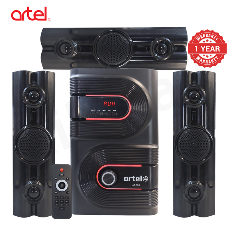 Artel AT-106 3.1CH Multimedia Bluetooth Subwoofer Speaker, 20000W High Power Home Audio System Supports Bluetooth/USB/SD/FM Multi-Mode Playback, Remote Control Included, 1 Year Warranty