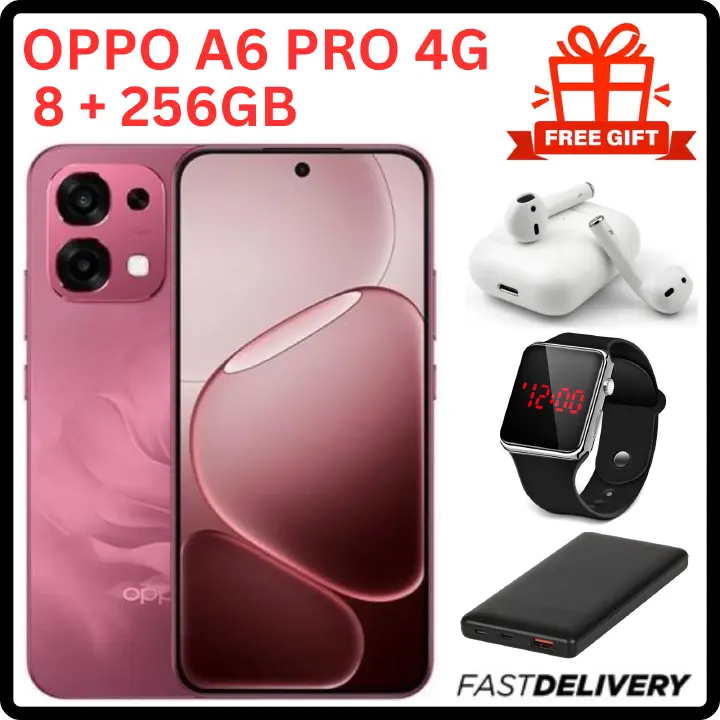 {NEW ARRIVALS} Brand New Smartphone, OPPO A6 Pro 4G, 8GB RAM+256GB ROM,6.57-inch AMOLED display,7,000mAh capacity, 80W SUPERVOOC Flash Charge
