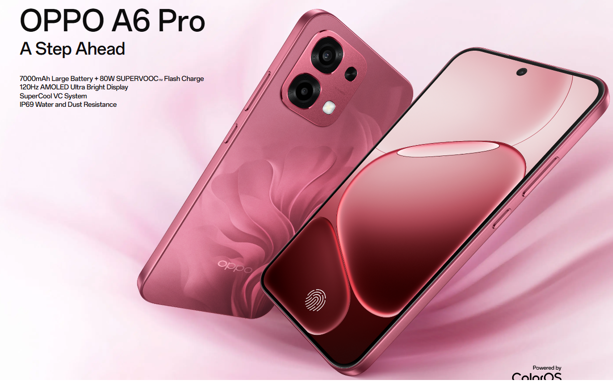 {NEW ARRIVALS} Brand New Smartphone, OPPO A6 Pro 4G, 8GB RAM+256GB ROM,6.57-inch AMOLED display,7,000mAh capacity, 80W SUPERVOOC Flash Charge
