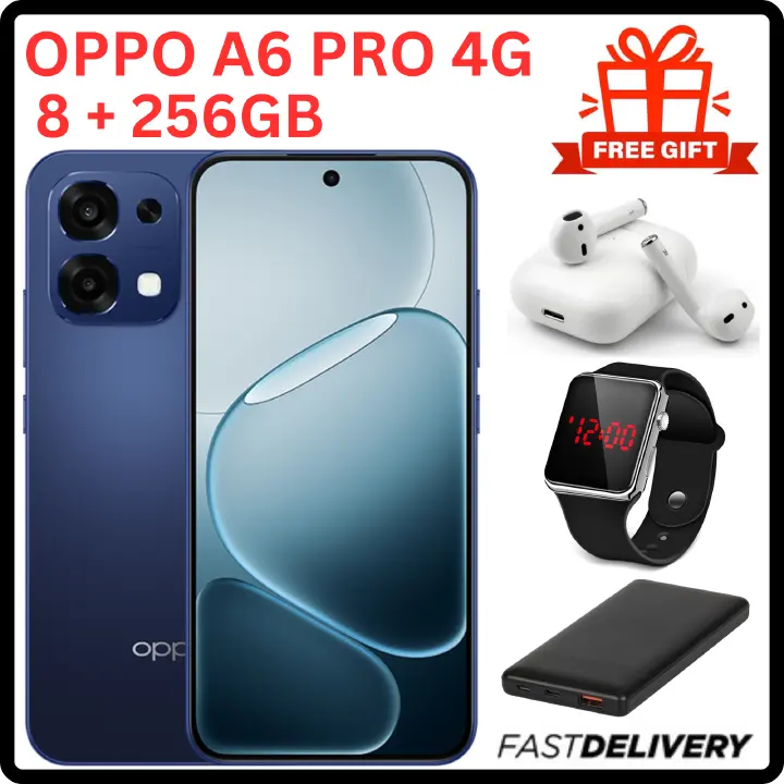 {NEW ARRIVALS} Brand New Smartphone, OPPO A6 Pro 4G, 8GB RAM+256GB ROM,6.57-inch AMOLED display,7,000mAh capacity, 80W SUPERVOOC Flash Charge
