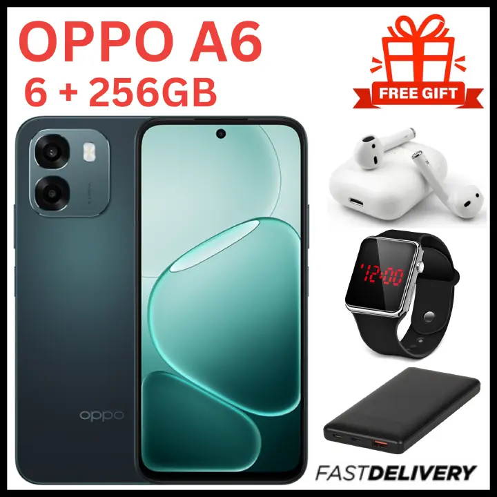 [NEW ARRIVALS] BRAND NEW OPPO A6 4G Massive 7,000 mAh battery, 45W SUPERVOOC Flash Charge,6.75-inch IPS LCD panel,120Hz, 6GB/8GB RAM + 256GB