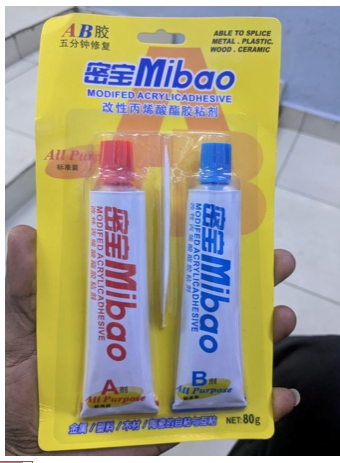 Mibao AB Glue – Strong 2-Part Adhesive for Metal, Plastic, Wood & Ceramic (80g)
