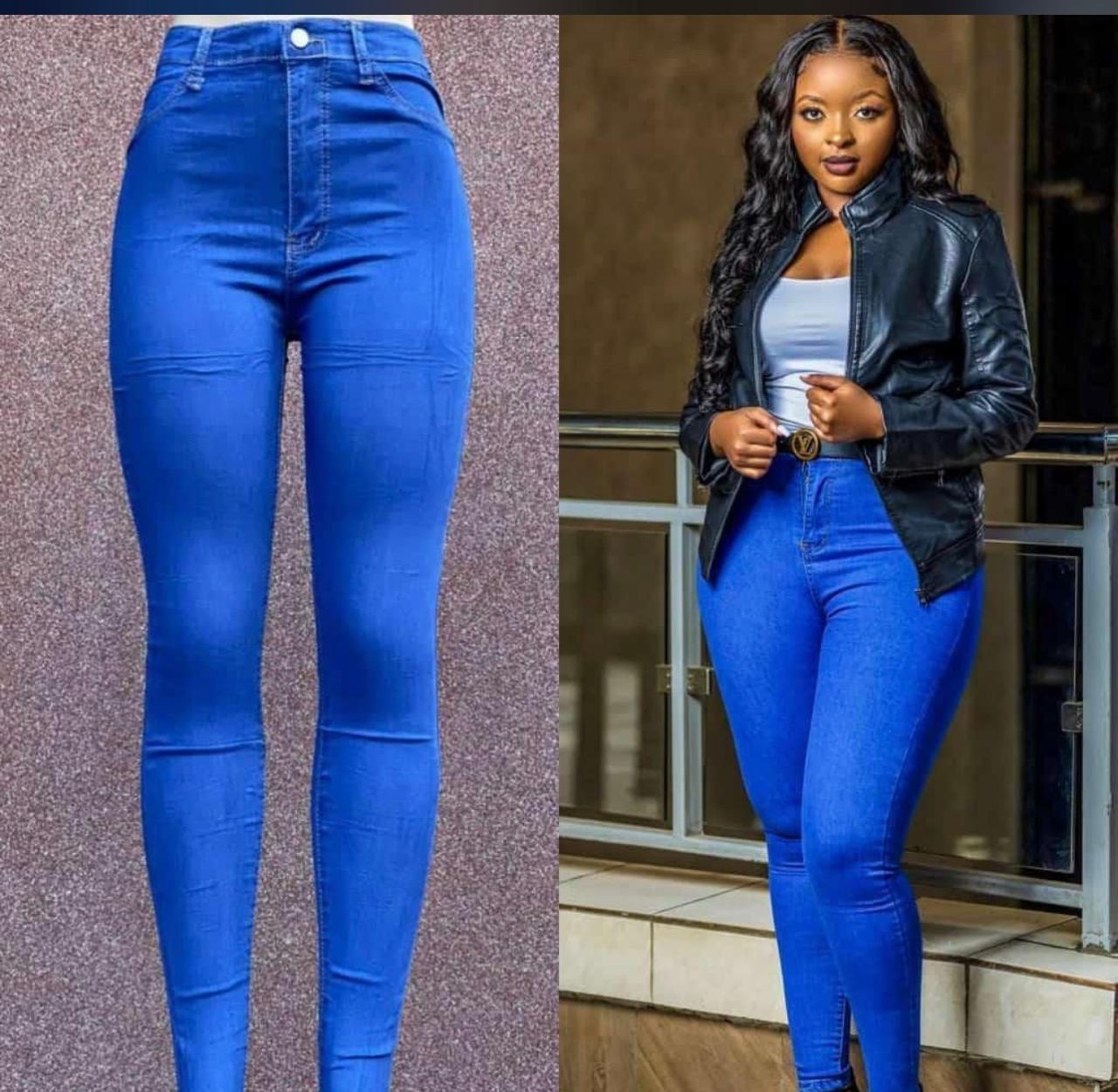 Women Skinny Jeans High Waist Stretch Denim Pants Trendy Elegant Office Wear Casual Streetwear Fashion Slim Fit Comfortable Stylish Ladies Trousers for Work Party Daily Wear Classic Blue Jeans
