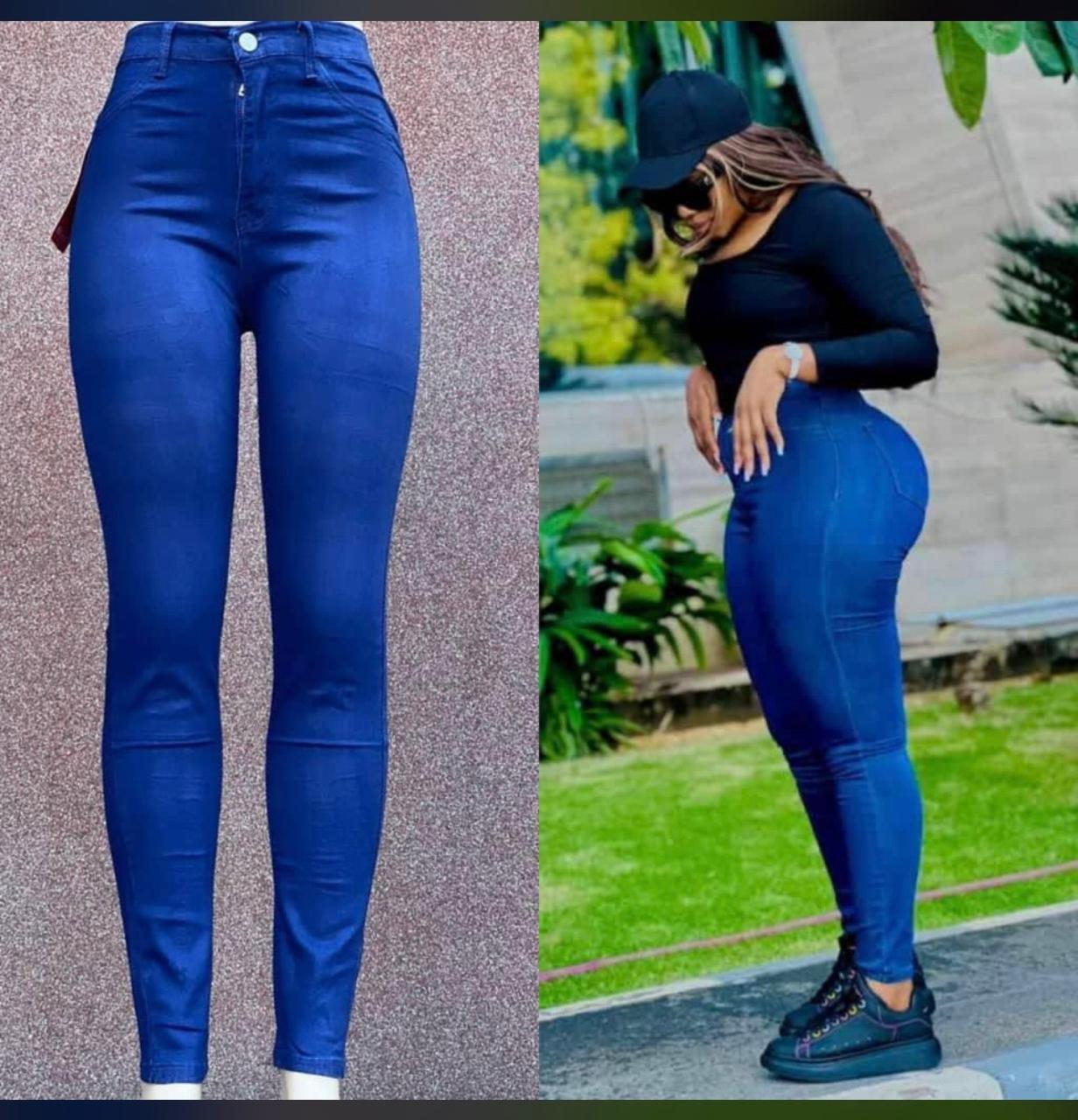Women Skinny Jeans High Waist Stretch Denim Pants Trendy Elegant Office Wear Casual Streetwear Fashion Slim Fit Comfortable Stylish Ladies Trousers for Work Party Daily Wear Classic Blue Jeans