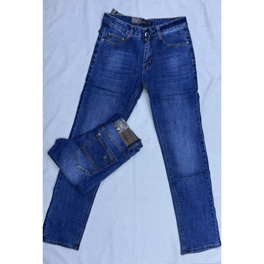 Classic Blue Straight Leg Stretch Jeans for Men - Men's Five Pocket Denim Trousers, Smart Casual Work, Outing & Weekend Pants, Everyday Denim, Men's Jeans & Trousers, Men's Clothing