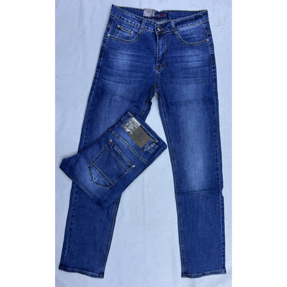 Classic Blue Straight Leg Stretch Jeans for Men - Men's Five Pocket Denim Trousers, Smart Casual Work, Outing & Weekend Pants, Everyday Denim, Men's Jeans & Trousers, Men's Clothing