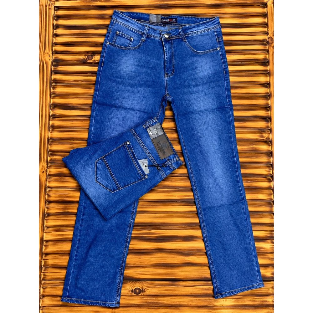 Classic Blue Straight Leg Stretch Jeans for Men - Men's Five Pocket Denim Trousers, Smart Casual Work, Outing & Weekend Pants, Everyday Denim, Men's Jeans & Trousers, Men's Clothing