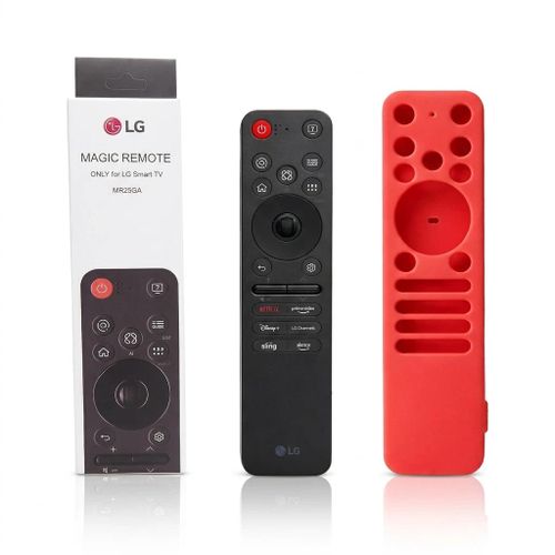 LG MR25GA 2025 New Magic Replacement Remote AI, Pointer, Alexa Voice, Bluetooth with cover - RED