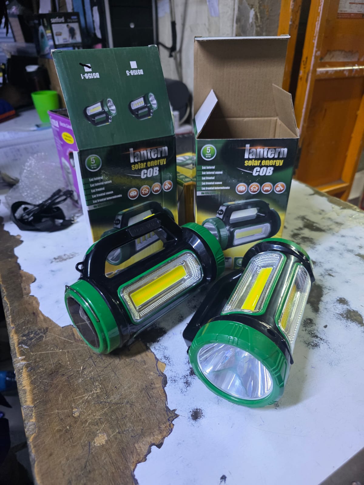 Solar Rechargeable LED Torch Light – High Brightness Portable Flashlight with Solar Charging & USB Rechargeable Battery
