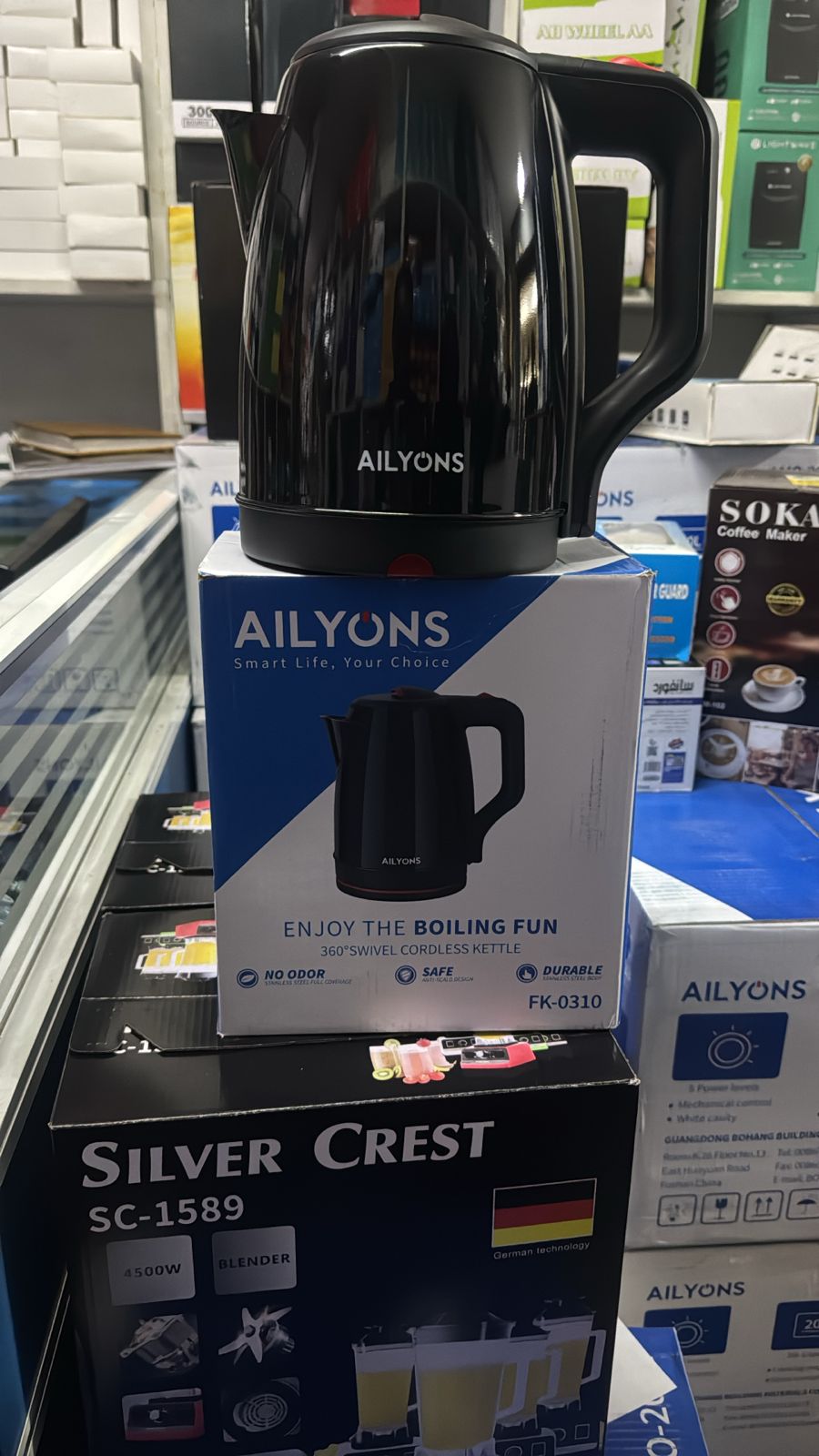 Ailyons FK-0310 Electric Kettle ✨☕
Enjoy fast, safe, and reliable boiling with the Ailyons FK-0310 Kettle, a popular household appliance designed for everyday convenience in homes, offices, and busine