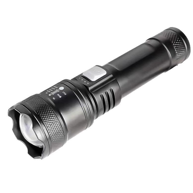Super Bright Flashlight with Digital Power Display High Lumen Rechargeable LED Flashlight, Waterproof,USB Output Power Bank,Tactical Flashlight for Camping, Hiking, Emergencies,Outdoor, Hunting
