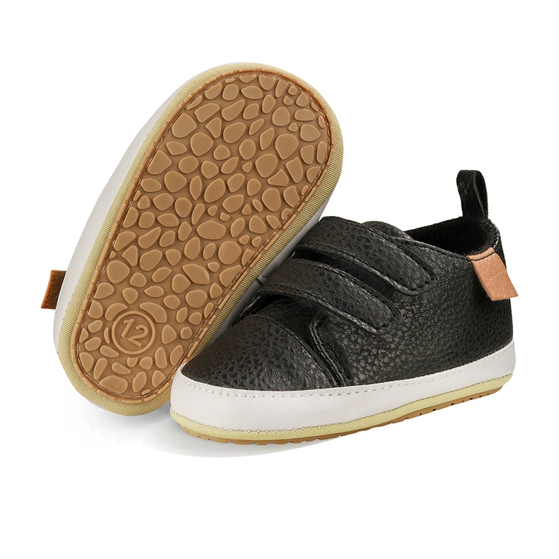 1-3 Year Baby Walking Shoes PU Soft Sole Sneakers Boys Girls Indoor Outdoor Magic Strap Leather Shoes
