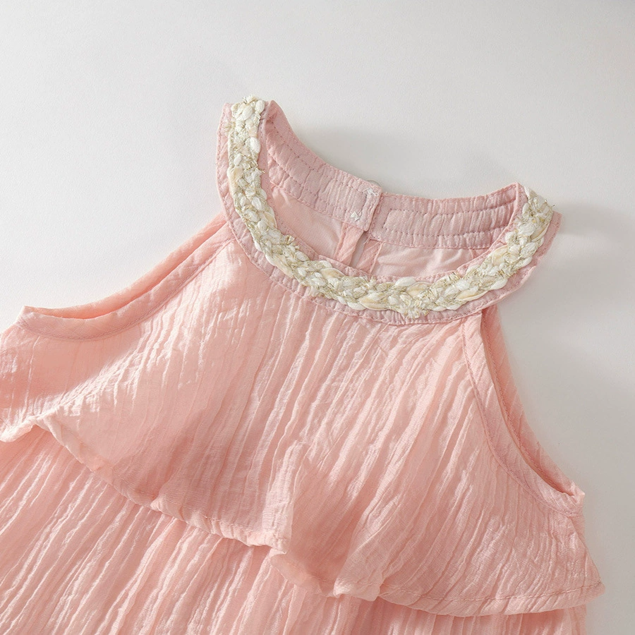 Baby Girls Summer Pink Ruffle Halter Dress Sweet Layered Princess Dress Baby Clothes Girl Dress Baby Dress