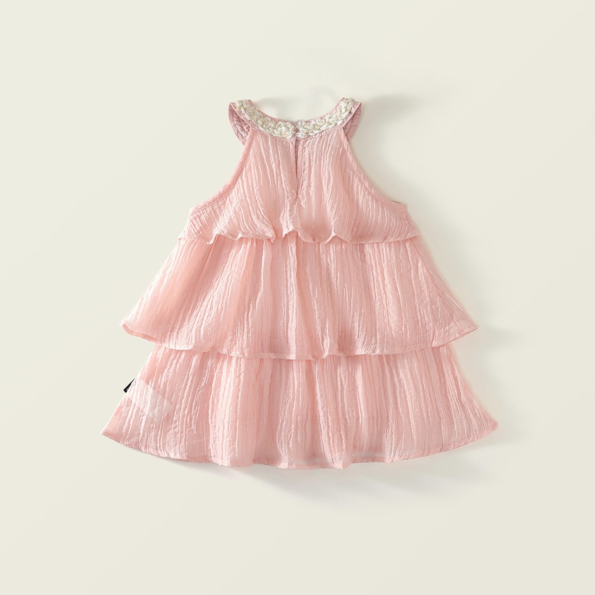 Baby Girls Summer Pink Ruffle Halter Dress Sweet Layered Princess Dress Baby Clothes Girl Dress Baby Dress