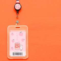 2Pcs Double-Sided Transparent ID Card Holder with Retractable Lanyard, 2-Card Capacity, Easy Access Badge Holder for Student ID, Bus Card, Meal Card & Access Card  Business Card Holders Card Case