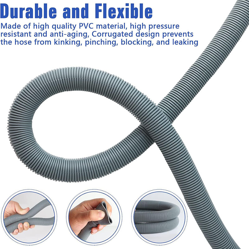 3M,Washing machine drainage pipe extension 3 Meters Long with tightening strips and a connector