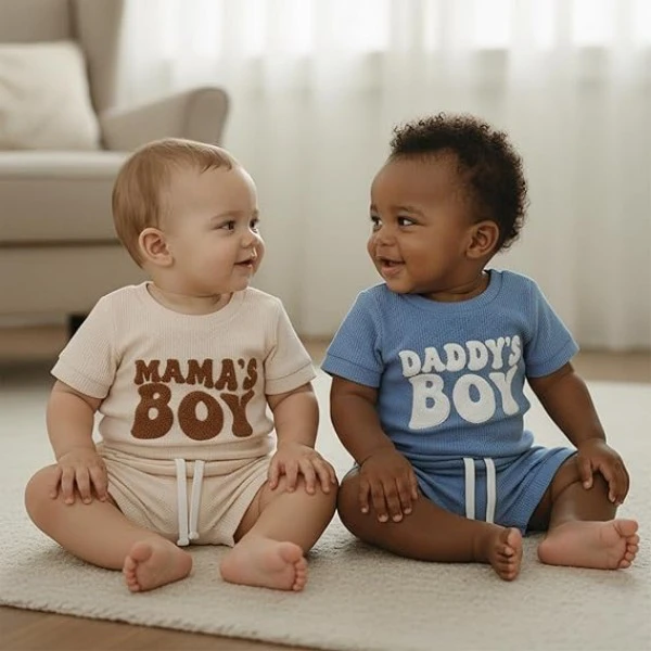 Two-piece sets for boys and girls, infant clothing, baby apparel, newborn garments, toddler clothing, baby outfits, baby accessories, newborn items. Top, hat.