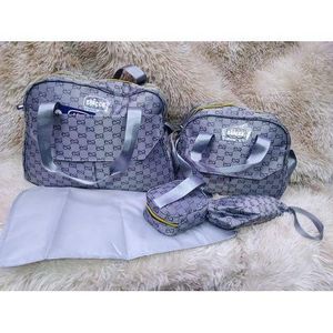 5-in-1 Gold Diaper Bag - Waterproof, Travel-Friendly, Includes Changing Mat & Insulated Bottle Bag