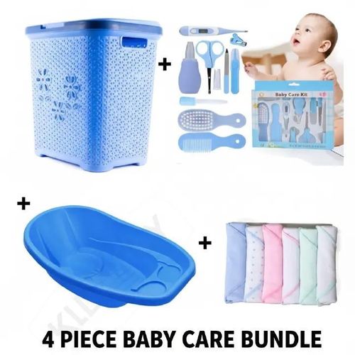 4-Piece Essential Baby Bath & Care Bundle