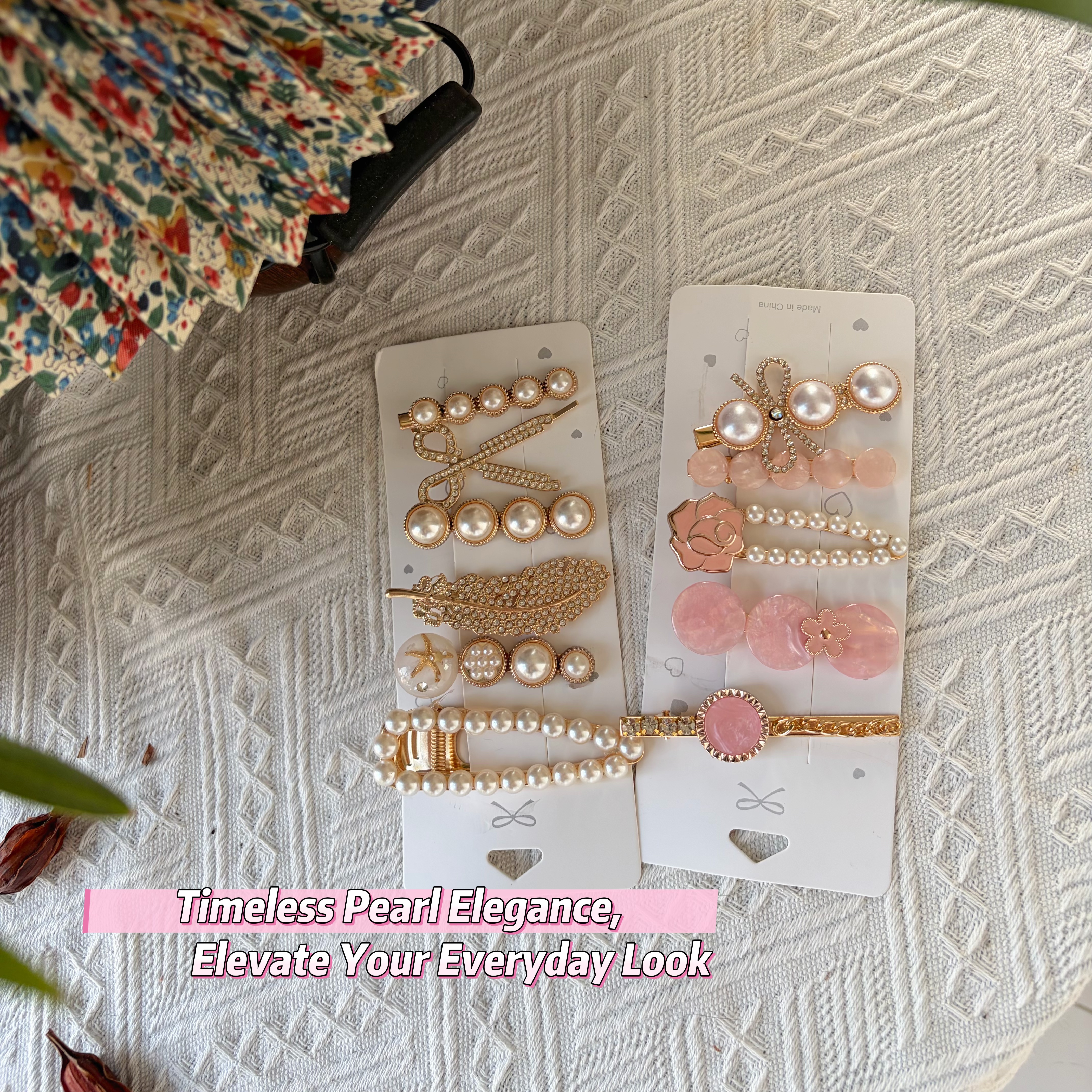 5Pcs Pearl Hair Clips Set Cute Hair Pins Bobby Pin Crystal Hair Barrettes Girl Pearl Hair Accessories Hairgrip Candy Colors Slide Clip