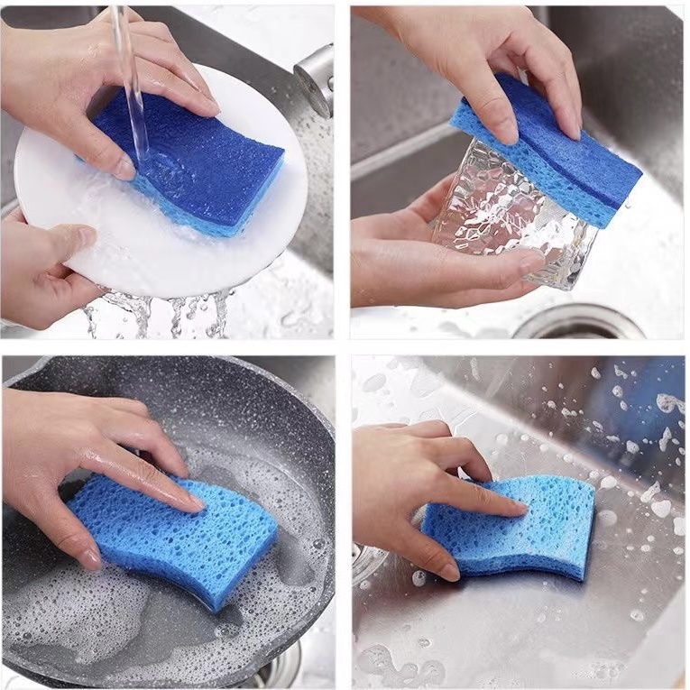 2 pieces dish washing sponges Super foam detergent Kitchen Cleaning Wipe Magic Mop Scouring Pad Kitchen Dish Brush
