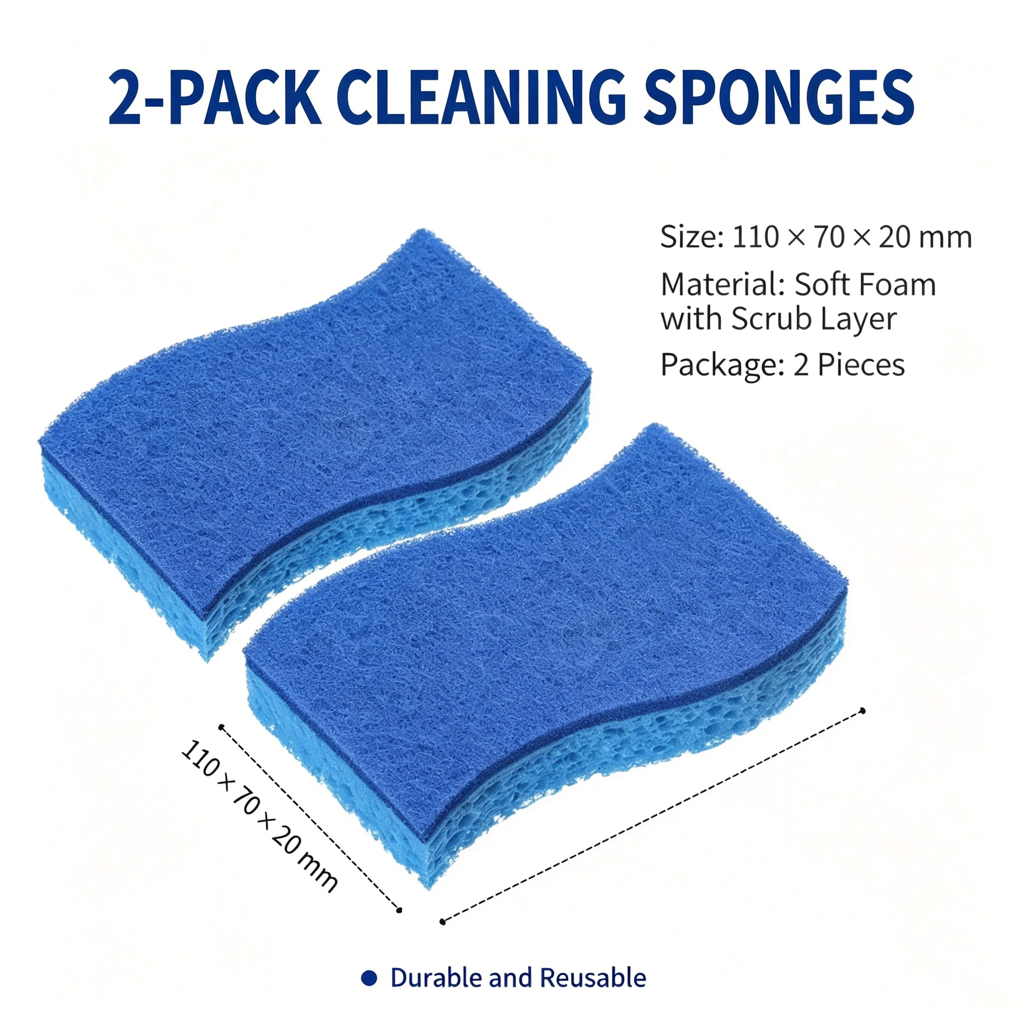 2 pieces dish washing sponges Super foam detergent Kitchen Cleaning Wipe Magic Mop Scouring Pad Kitchen Dish Brush