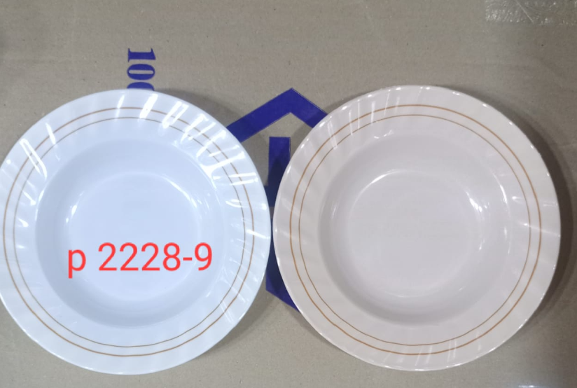 6Pcs Round Melamine Plates