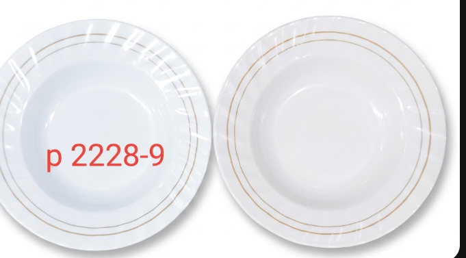 6Pcs Round Melamine Plates