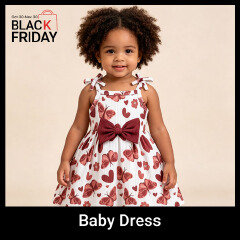 Girl Baby Dresses Wine Red Printed Sleeveless Cute Strap Dress Baby Girl High Elasticity Comfortable Breathable QSROCIO