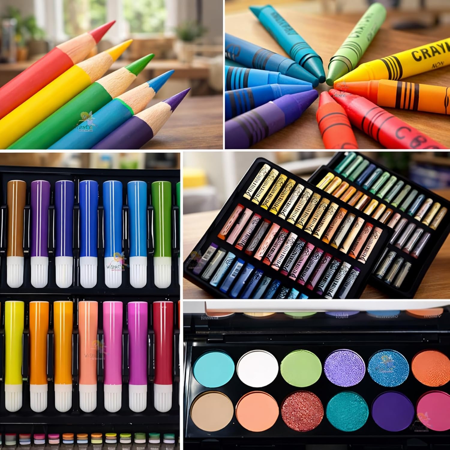 150 Pieces Colour Set Kit for Kids, Complete Stationery Items and Colour Pencil Set in Portable Case, Creative Birthday Gift for Kids and Gift for Girls Age 12-14 Years