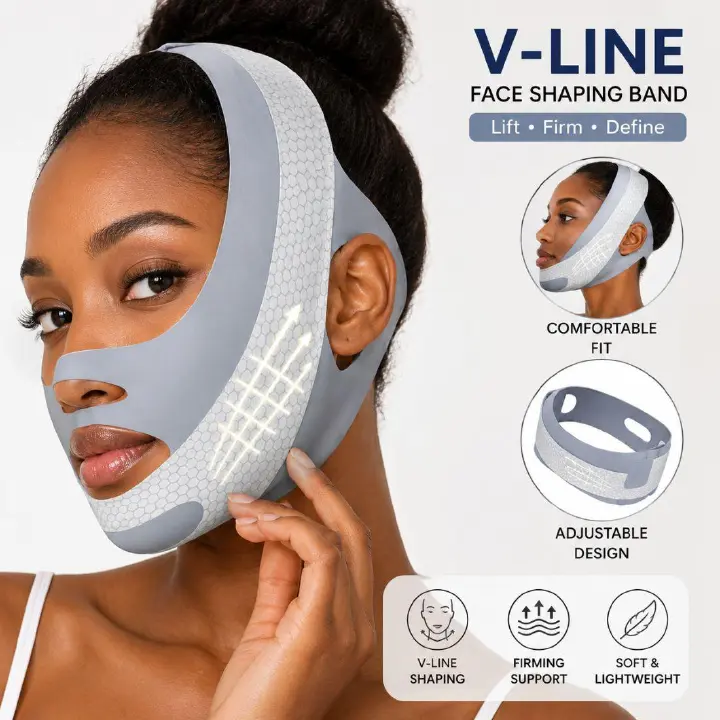 1pc Facial Breathable Mask - Reusable Facial Beauty Tools for Chin Fixing, Adjustable Mask, Reusable Women'S Chin with Breathable Seamless V-shaped Mask
