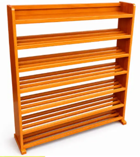 STRONG AND SMART Wooden high quality 6 layer shoe rack.
